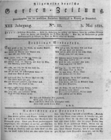 Allgemeine deutsche Garten-Zeitung. 1835.05.03 No.18