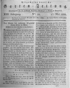 Allgemeine deutsche Garten-Zeitung. 1835.05.17 No.20