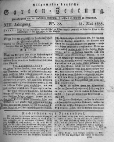 Allgemeine deutsche Garten-Zeitung. 1835.05.31 No.22