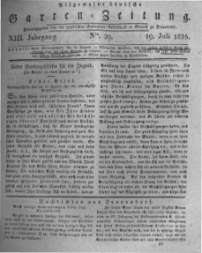 Allgemeine deutsche Garten-Zeitung. 1835.07.19 No.29