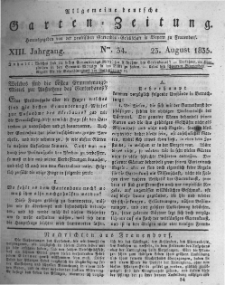 Allgemeine deutsche Garten-Zeitung. 1835.08.23 No.34