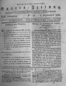 Allgemeine deutsche Garten-Zeitung. 1835.09.06 No.36