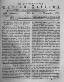 Allgemeine deutsche Garten-Zeitung. 1835.11.23 No.47