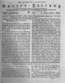 Allgemeine deutsche Garten-Zeitung. 1835.12.08 No.49