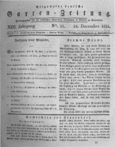Allgemeine deutsche Garten-Zeitung. 1835.12.24 No.51