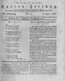 Allgemeine deutsche Garten-Zeitung. 1836.01.08 No.2