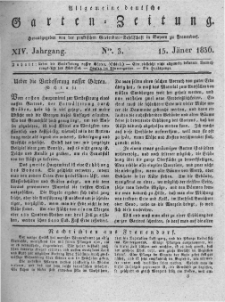 Allgemeine deutsche Garten-Zeitung. 1836.01.15 No.3