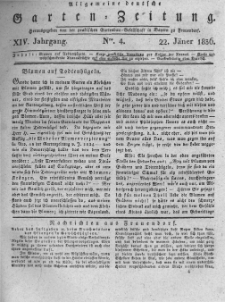 Allgemeine deutsche Garten-Zeitung. 1836.01.22 No.4