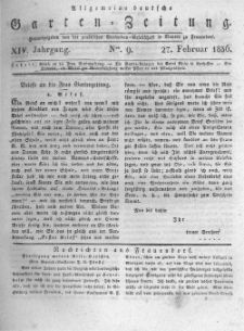 Allgemeine deutsche Garten-Zeitung. 1836.02.27 No.9