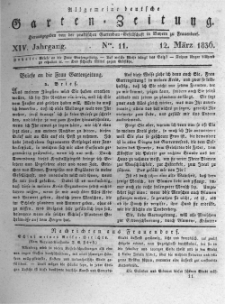 Allgemeine deutsche Garten-Zeitung. 1836.03.12 No.11
