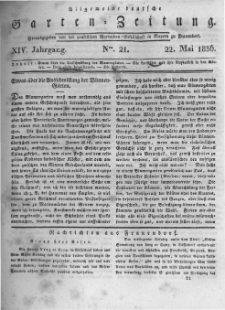 Allgemeine deutsche Garten-Zeitung. 1836.05.22 No.21