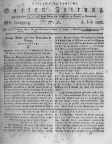 Allgemeine deutsche Garten-Zeitung. 1836.07.06 No.27