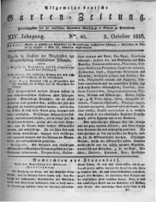 Allgemeine deutsche Garten-Zeitung. 1836.10.08 No.40