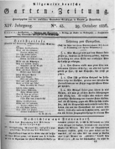 Allgemeine deutsche Garten-Zeitung. 1836.10.29 No.43