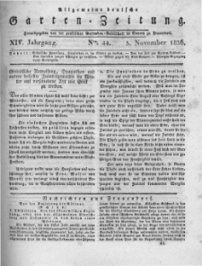 Allgemeine deutsche Garten-Zeitung. 1836.11.05 No.44