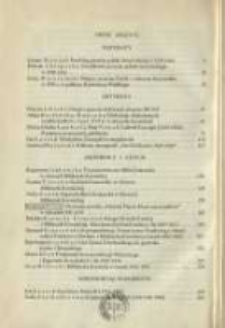 Treść zeszytu. Pamiętnik Biblioteki K&oacute;rnickiej Z. 23.