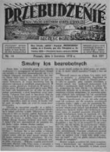 Przebudzenie: organ Związku Robotnik&oacute;w Rolnych i Leśnych ZZP. 1933.04.06 R.15 Nr14