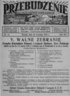 Przebudzenie: organ Związku Robotnik&oacute;w Rolnych i Leśnych ZZP. 1933.04.20 R.15 Nr16