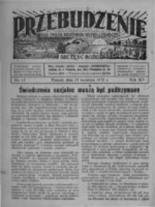 Przebudzenie: organ Związku Robotnik&oacute;w Rolnych i Leśnych ZZP. 1933.04.27 R.15 Nr17