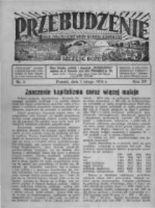 Przebudzenie: organ Związku Robotnik&oacute;w Rolnych i Leśnych ZZP. 1934.02.01 R.16 Nr5