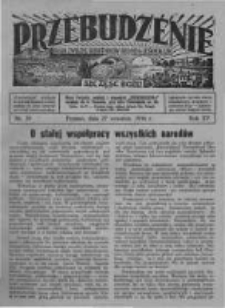 Przebudzenie: organ Związku Robotników Rolnych i Leśnych ZZP. 1934.09.27 R.16 Nr39
