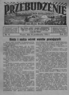 Przebudzenie: organ Związku Robotnik&oacute;w Rolnych i Leśnych ZZP. 1934.10.25 R.16 Nr43