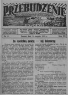 Przebudzenie: organ Związku Robotnik&oacute;w Rolnych i Leśnych ZZP. 1935.08.15 R.17 Nr33