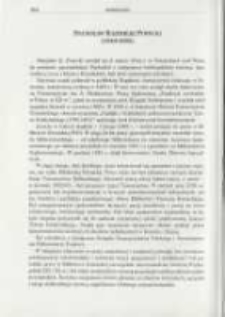 Stanisław Kazimierz Potocki (1944-1992). Pamiętnik Biblioteki K&oacute;rnickiej Z. 26.