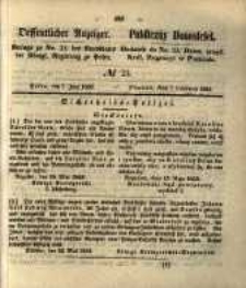 Oeffentlicher Anzeiger. 1853.06.07 Nro.23