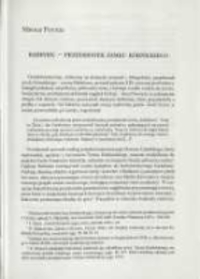 Babiniec - przedsionek zamku kórnickiego. Pamiętnik Biblioteki Kórnickiej Z. 27.