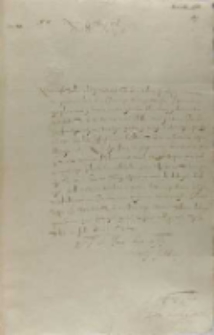 Jan Karol Chodkiewicz do kr&oacute;la Zygmunta III, z obozu 20.07.1603