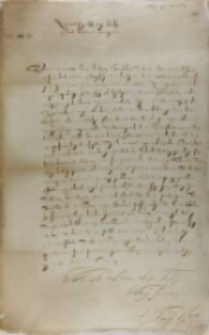 Jan Karol Chodkiewicz do kr&oacute;la Zygmunta III, Ryga 19.03.1604