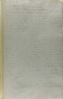 Kopia listu Jana Zamoyskiego do kr&oacute;la Zygmunta III, Zamość 15.10.1604