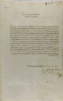 Leo Sapieha Cancellarius Magni Ducatus Lithuaniae Burgrabio, Proconsuli, Consulibus totique Magistratui civitatis Rigensis, Warszawa 19.04.1618