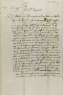 Literae Spectabilis Senatus ad III. Dnum Chodkieuicium Palatinum Vilnensem d. 21 Aprilis 1619