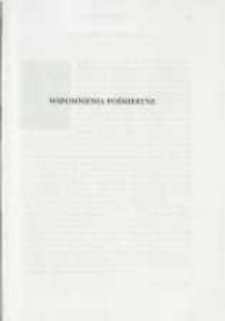 Wspomnienia pośmiertne. Pamiętnik Biblioteki K&oacute;rnickiej Z. 30.