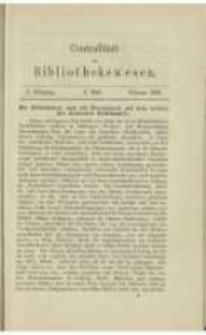 Centralblatt f&uuml;r Bibliothekswesen. 1884.02 Jg.1 heft 2