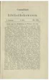 Centralblatt f&uuml;r Bibliothekswesen. 1884.03 Jg.1 heft 3