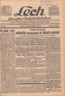 Lech.Gazeta Gnieźnieńska: codzienne pismo polityczne dla wszystkich stan&oacute;w. Dodatki: tygodniowy "Lechita" i powieściowy oraz dwutygodnik "Leszek" 1936.12.02 R.36 Nr281