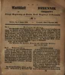 Amtsblatt der K&ouml;niglichen Regierung zu Posen. 1853.01.04 Nro.1