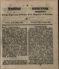 Amtsblatt der K&ouml;niglichen Regierung zu Posen. 1853.02.15 Nro.7