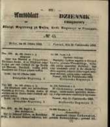 Amtsblatt der K&ouml;niglichen Regierung zu Posen. 1853.10.25 Nro.43