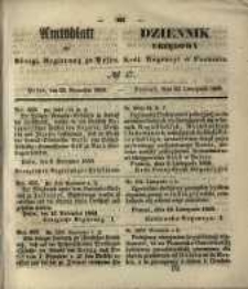 Amtsblatt der K&ouml;niglichen Regierung zu Posen. 1853.11.22 Nro.47