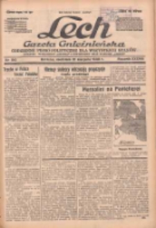 Lech.Gazeta Gnieźnieńska: codzienne pismo polityczne dla wszystkich stan&oacute;w. Dodatki: tygodniowy "Lechita" i powieściowy oraz dwutygodnik "Leszek" 1938.08.21 R.38 Nr190