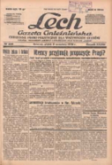 Lech.Gazeta Gnieźnieńska: codzienne pismo polityczne dla wszystkich stan&oacute;w. Dodatki: tygodniowy "Lechita" i powieściowy oraz dwutygodnik "Leszek" 1938.09.09 R.38 Nr206