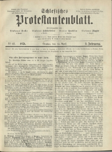 Schlesisches Protestantenblatt. 1875.04.24 Jg.5 No17