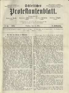 Schlesisches Protestantenblatt. 1875.05.22 Jg.5 No21
