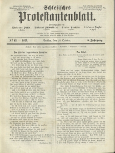 Schlesisches Protestantenblatt. 1875.10.23 Jg.5 No43