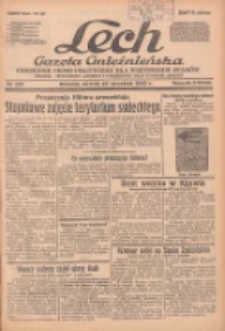 Lech.Gazeta Gnieźnieńska: codzienne pismo polityczne dla wszystkich stan&oacute;w. Dodatki: tygodniowy "Lechita" i powieściowy oraz dwutygodnik "Leszek" 1938.09.27 R.38 Nr221