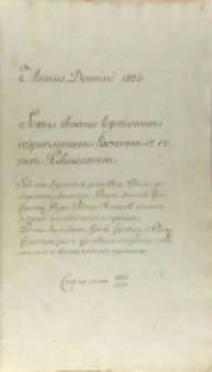 List kr&oacute;la Zygmunta I do senator&oacute;w, Krak&oacute;w, w dniu św. Łukasza 1525